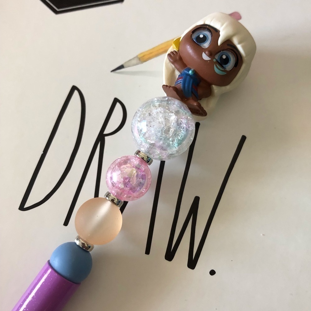 Disney Doorables: Atlantis: Princess "Kida" Kidagakash handmade beaded pen